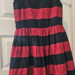 Polo by Ralph Lauren Red and Black Striped Kids Dress